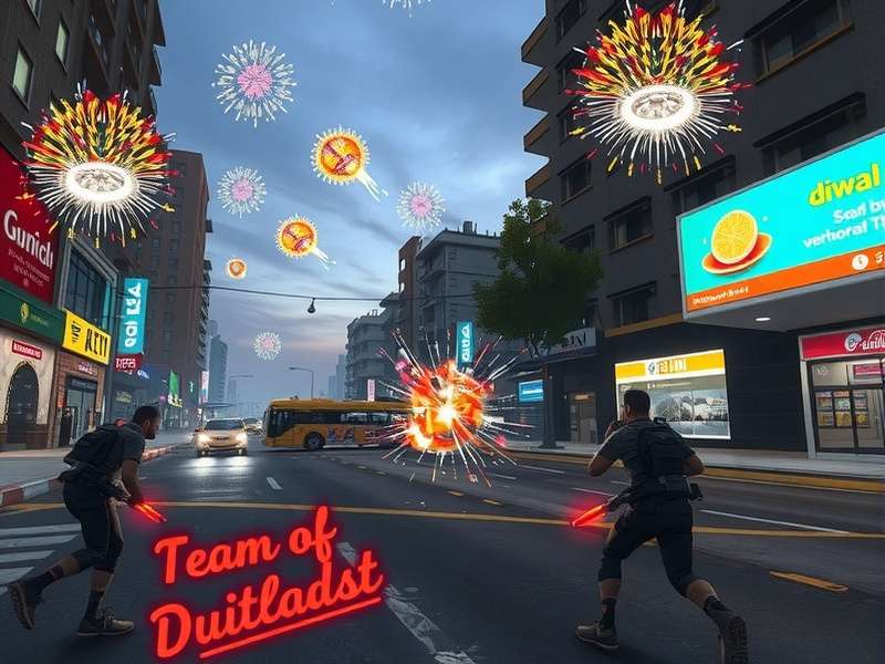 Bangalore Renegades gameplay screenshot showing team battle in urban environment